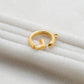 18k Solid Yellow Gold G Initial Letter Charm Pendant