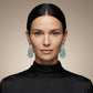 Emerald Ripple Drop Earrings