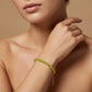 925 Sterling Silver Natural Peridot Beaded Bracelet – 8 Inch Gemstone Jewelry