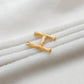 18k Solid Yellow Gold H Initial Letter Charm Pendant