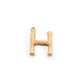 18k Solid Yellow Gold H Initial Letter Charm Pendant