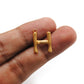 18k Solid Yellow Gold H Initial Letter Charm Pendant