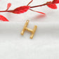 18k Solid Yellow Gold H Initial Letter Charm Pendant