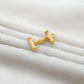 18K Solid Yellow Gold 'I' Initial Letter Charm Pendant