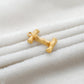 18K Solid Yellow Gold 'I' Initial Letter Charm Pendant