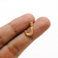 18k Solid Yellow Gold J Initial Letter Charm Pendant