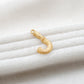 18k Solid Yellow Gold J Initial Letter Charm Pendant