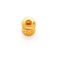 18KT Yellow Gold Mesh Drum Gold Spacer Bead Components Findings