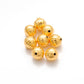 18 Carat Solid Yellow Gold Corrugated Gold Spacer Bead Components 8x9mm