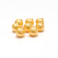18 Carat Solid Yellow Gold Corrugated Gold Spacer Bead Components 8x9mm