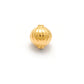 18 Carat Solid Yellow Gold Corrugated Gold Spacer Bead Components 8x9mm