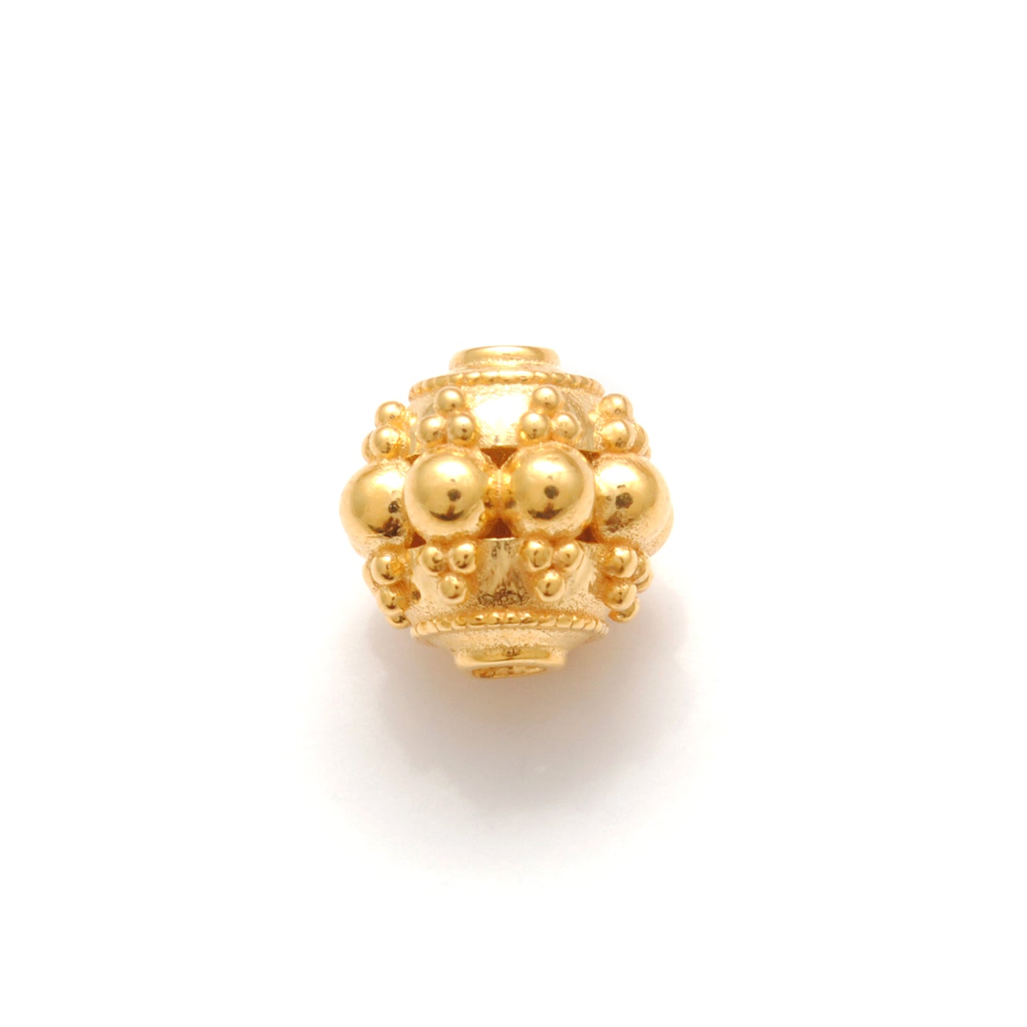 9.5mm 18K Gold Indian Style Rondelle Spacer Beads Findings