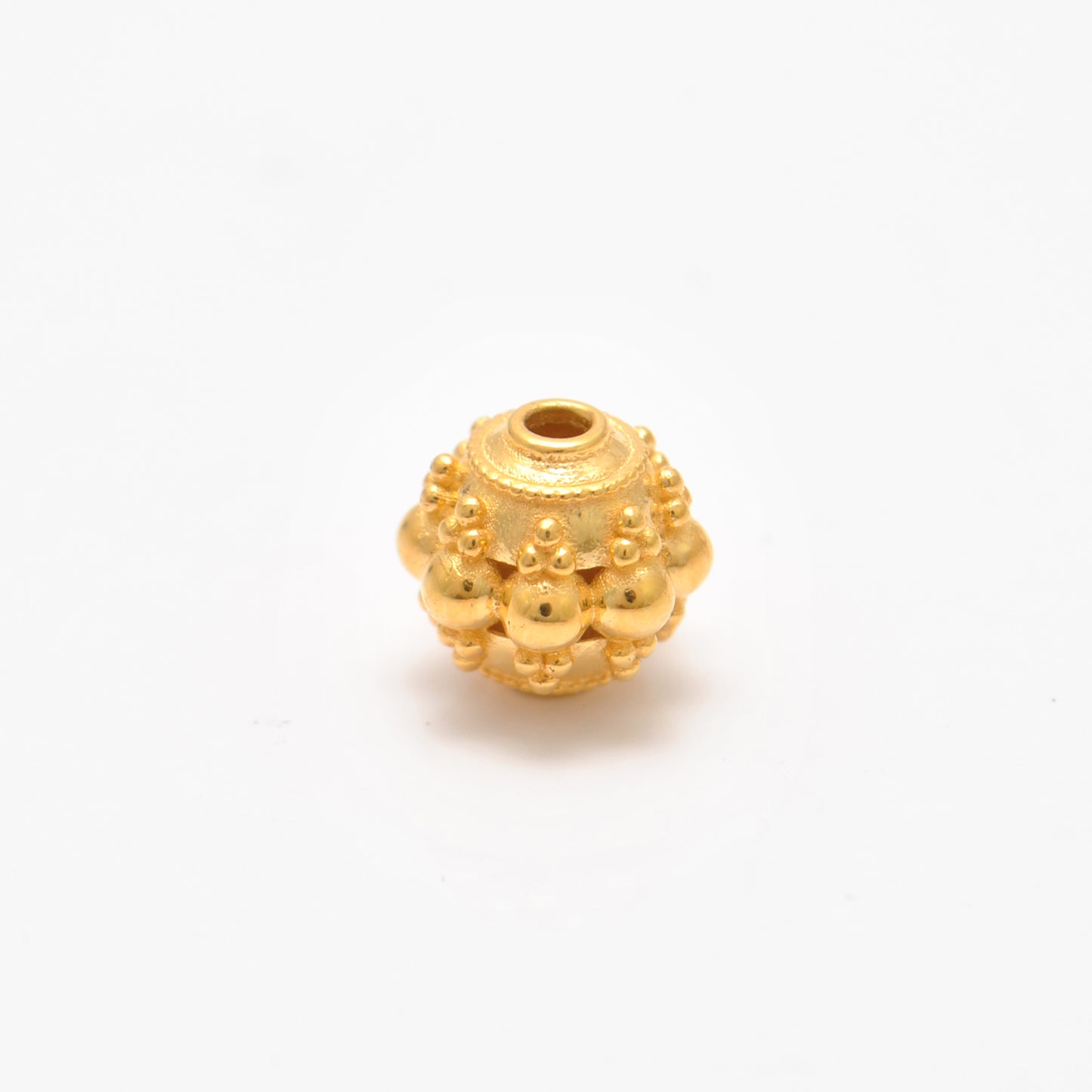 9.5mm 18K Gold Indian Style Rondelle Spacer Beads Findings