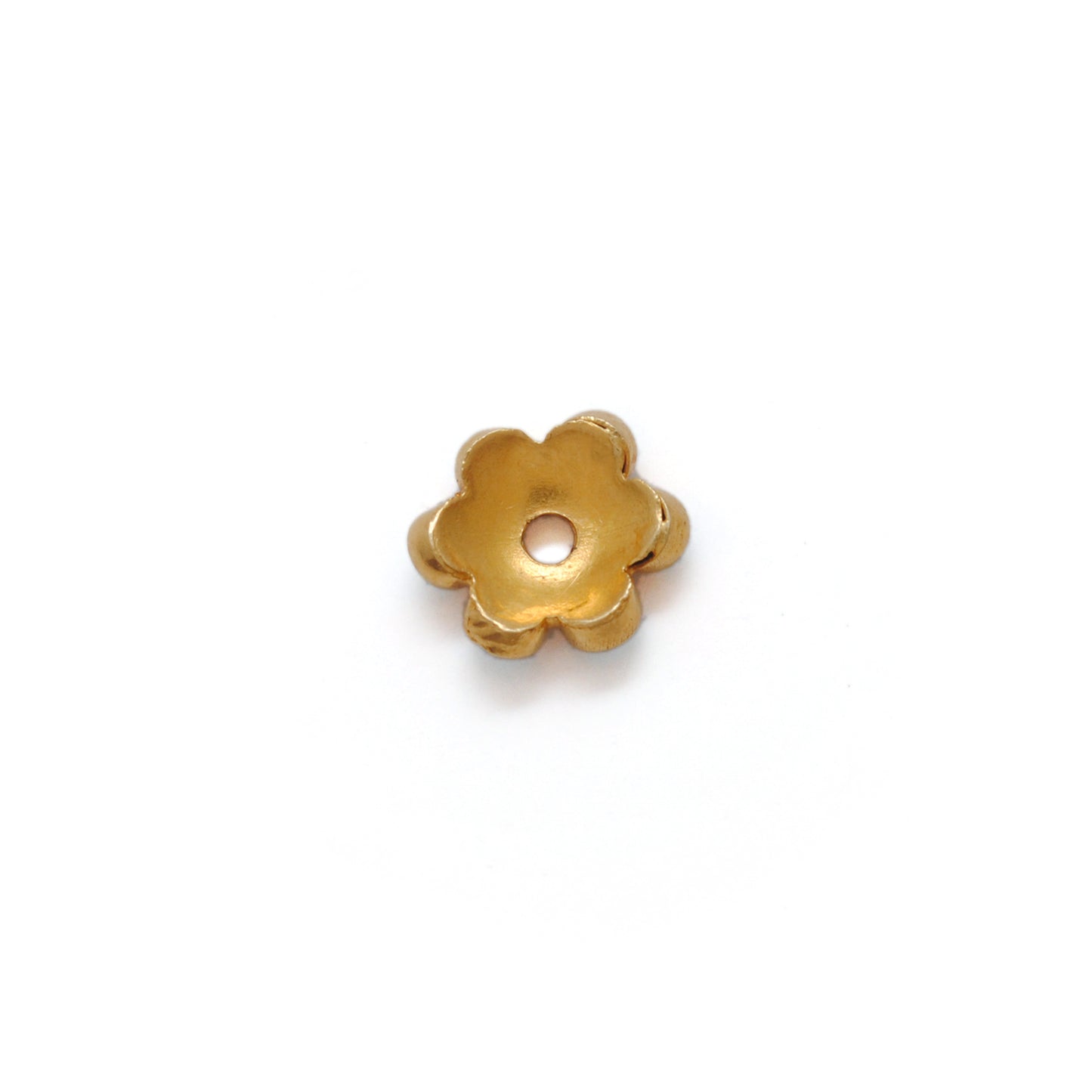 18 Karat Gold Turquoise Flower Spacer Bead