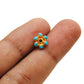 18 Karat Gold Turquoise Flower Spacer Bead