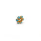 18 Karat Gold Turquoise Flower Spacer Bead