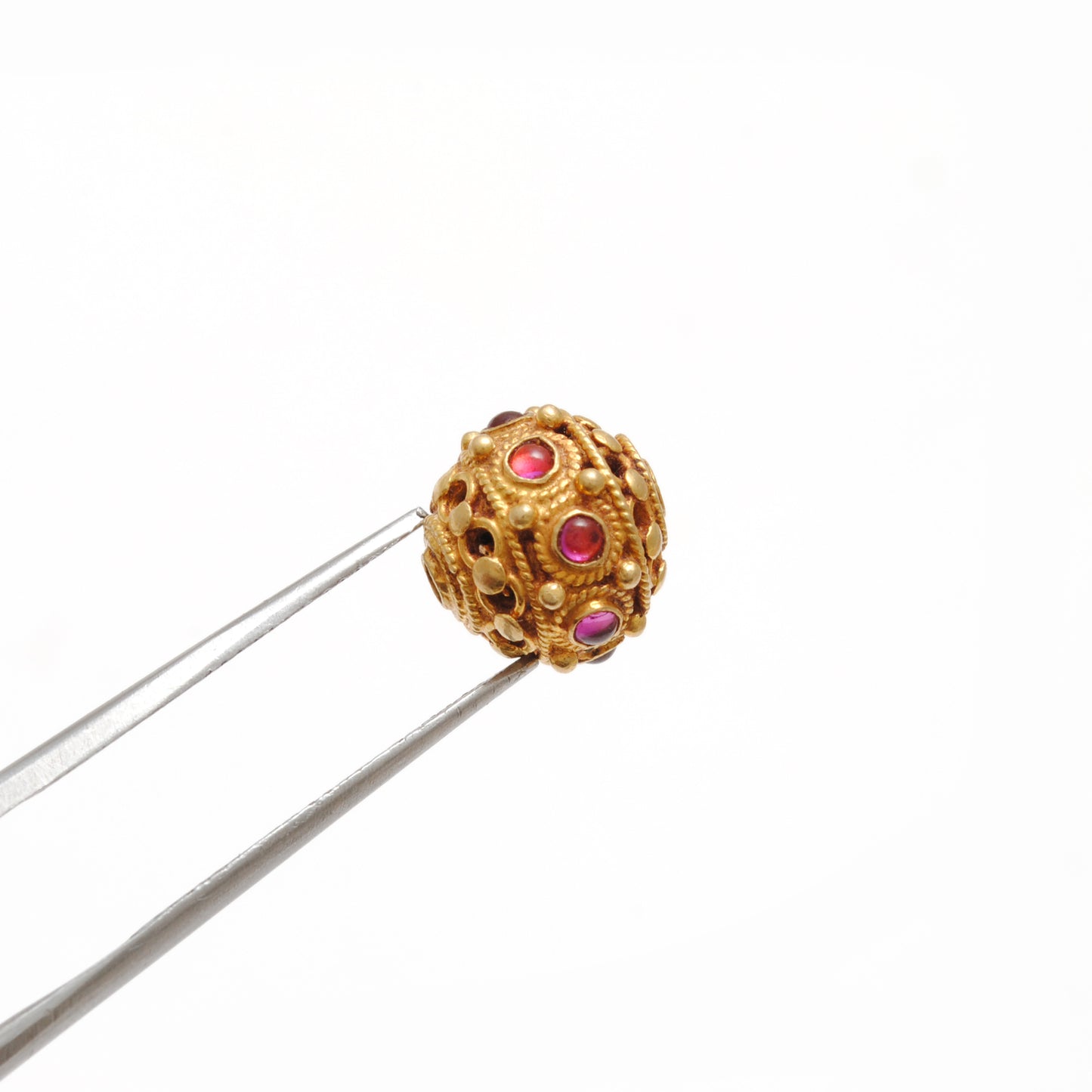 18K Gold Ruby Round Beads 10mm DIY Crafts