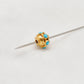 18 Carat Gold Turquoise Wheel Spacer Bead 9mm
