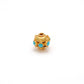 18 Carat Gold Turquoise Wheel Spacer Bead 9mm