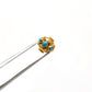 18 Carat Gold Turquoise Wheel Spacer Bead 9mm