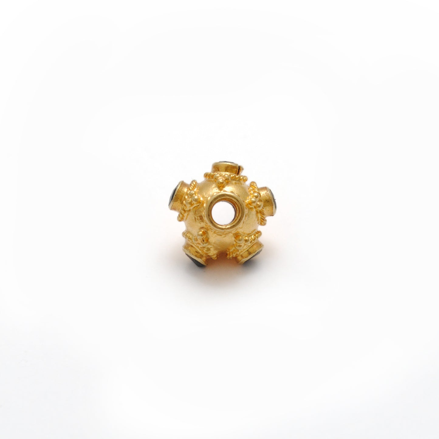 18K Gold Round Wheel Spacer Bead Finding 8mm