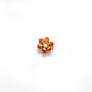 18K Gold Bead Wheel Coral Stone Gold Spacer Bead Components 8mm