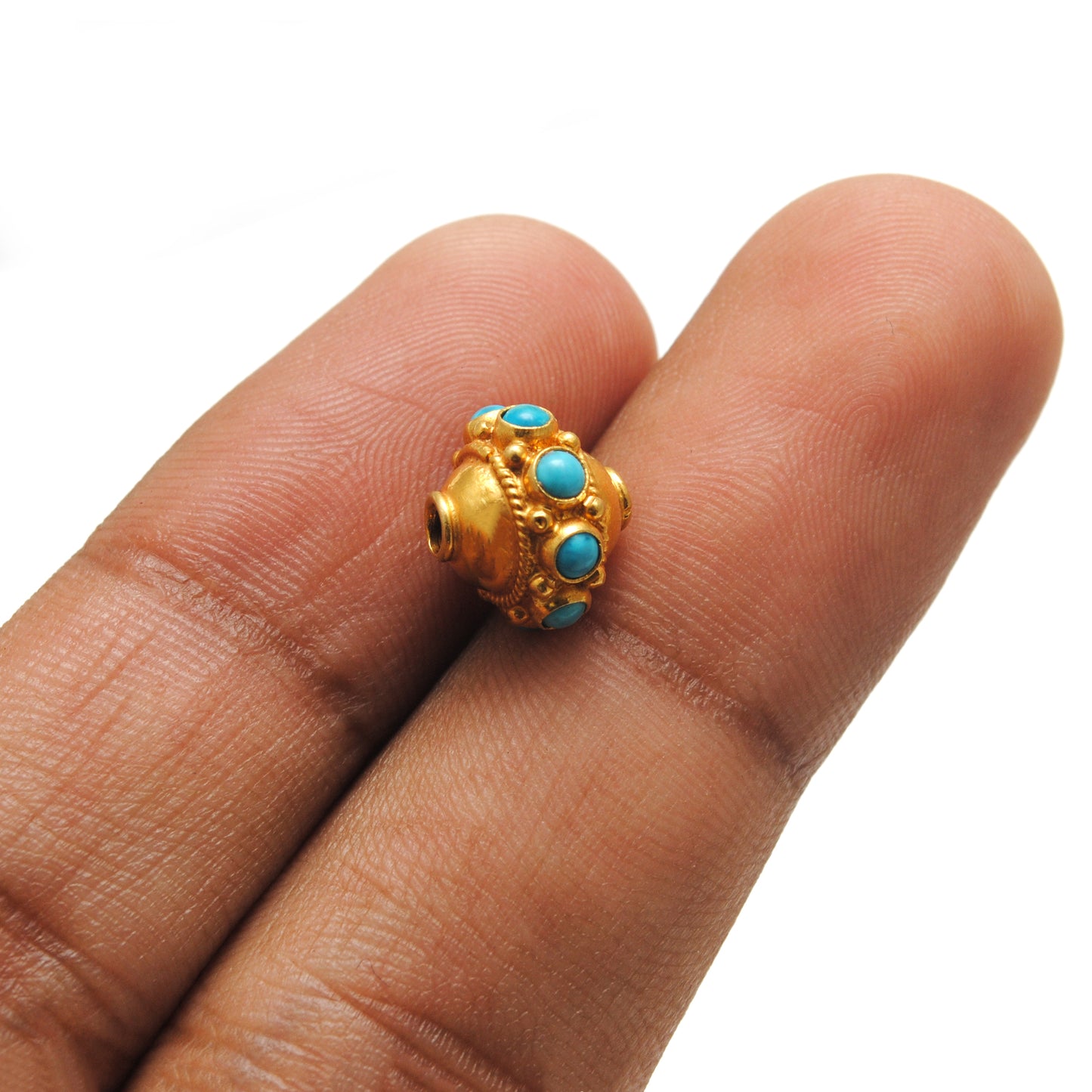 18 Karat Gold Rondelle Spacer Beads 10x9mm