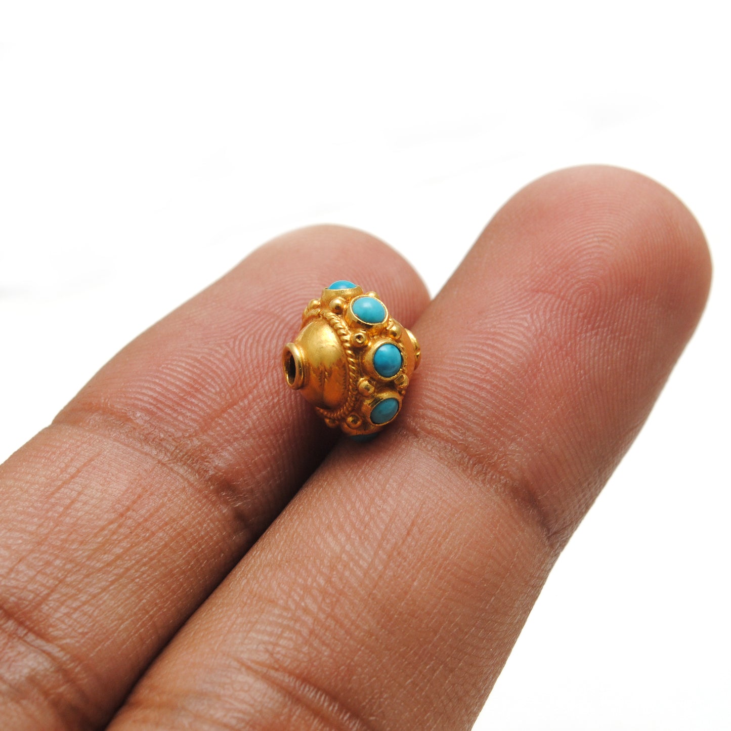 18 Karat Gold Rondelle Spacer Beads 10x9mm