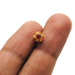 18K Gold Rondelle  Ball Bead Spacer With Ruby Stone 7mm