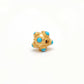 Handmade 18 Karat Gold Turquoise Stone Spacer Ball Bead