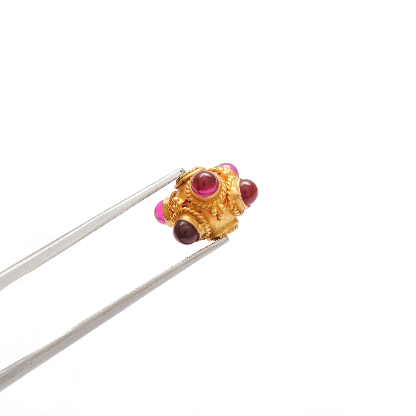 18KTT Gold Ruby Round Beads 8mm