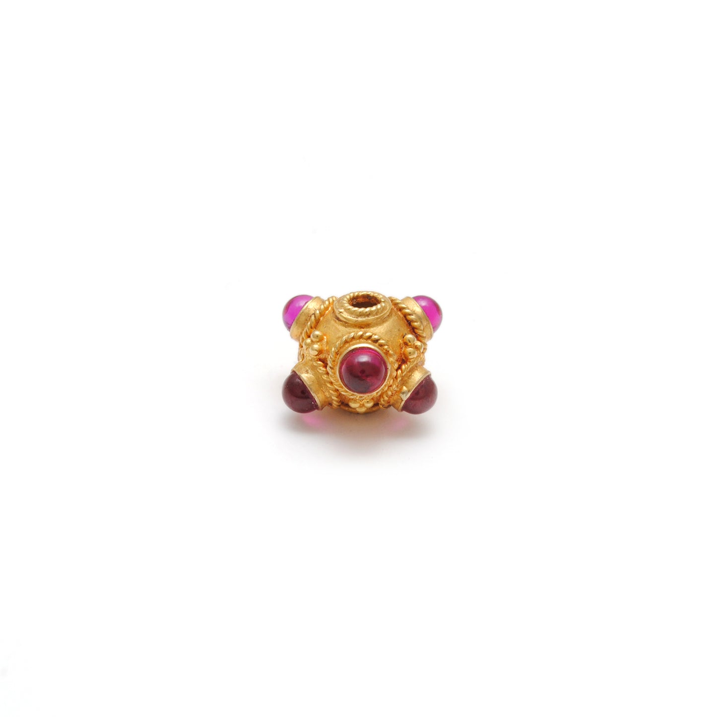 18KTT Gold Ruby Round Beads 8mm