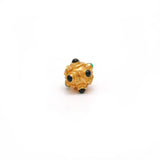 18K Gold Emerald Ball Spacer Beads 8mm