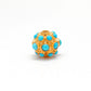 18 Karat Gold 9mm Turquoise Ball Spacer Beads