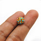 18 Karat Gold 9mm Turquoise Ball Spacer Beads