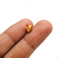 18 Karat Gold Spacer Beads Coral Stone Triangle DIY Craft