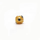 18 Carat Gold Emerald Round Spacer Beads