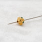 18K Gold Round Spacer Beads with Emerald