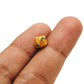 18K Gold Round Spacer Beads with Emerald