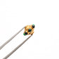 18 Karat Gold Emerald Flower Spacer Beads
