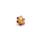 18 Karat Gold Ruby Flower Spacer Beads 8x7mm