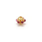 18 Karat Gold Ruby Flower Spacer Beads 8x7mm