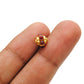 18 Karat Gold Ruby Flower Spacer Beads 8x7mm