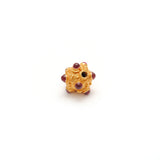 18 Karat Gold Ruby Round Spacer Ball Beads