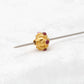 18 Karat Gold Rondelle Ruby Stone Spacer Beads Finding