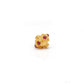 18 Karat Gold Rondelle Ruby Stone Spacer Beads Finding
