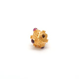18 Carat Gold Ruby Cube Spacer Beads 7mm
