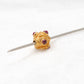 18KTT Gold Rondelle Ball Beads With Ruby Stone 7mm