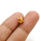 18KTT Gold Rondelle Ball Beads With Ruby Stone 7mm