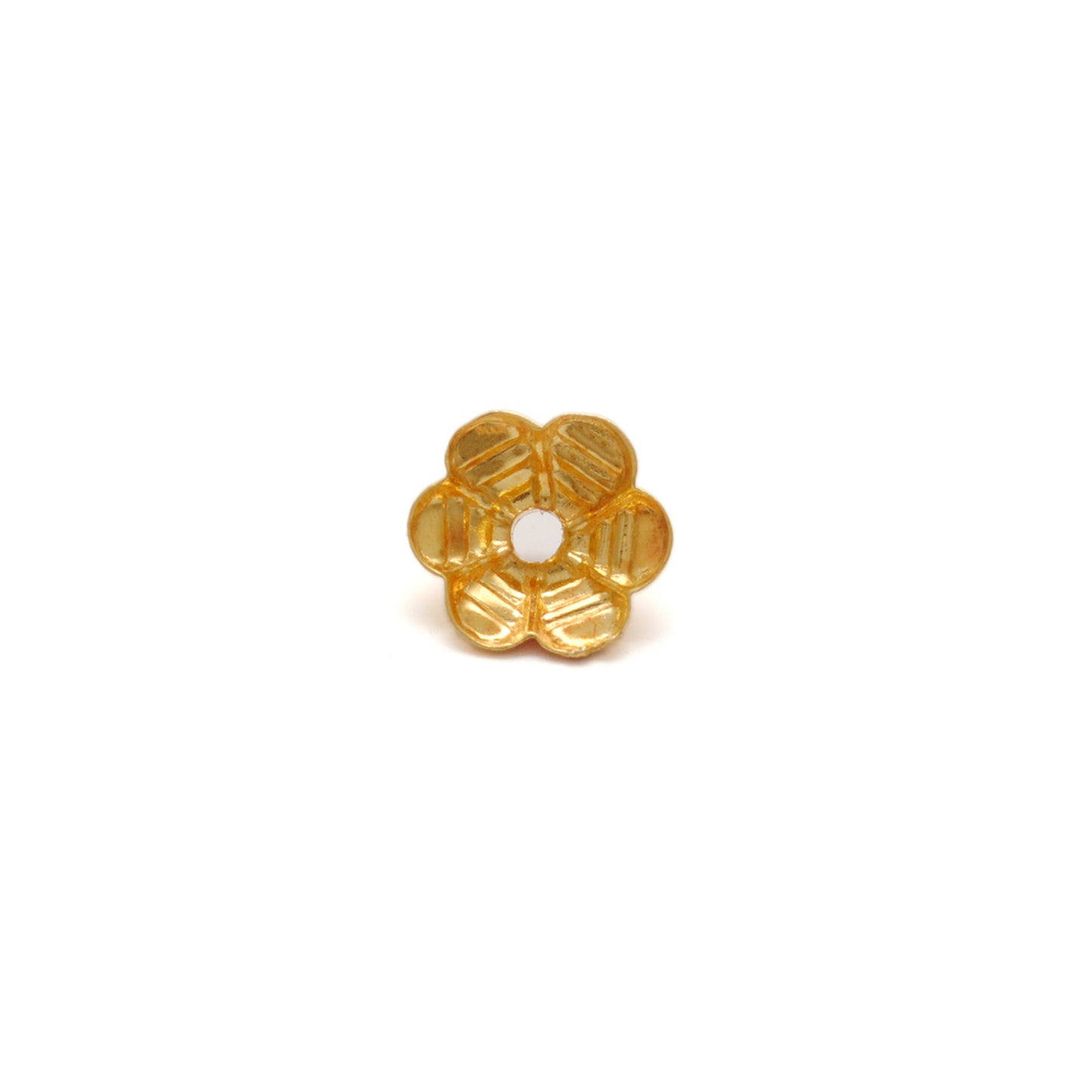 7mm 18K Gold  Floral Cap Spacer Bead Cap Finding for Elegant Jewelry Designs